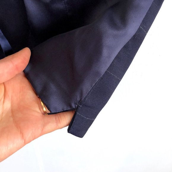 MANGO Mens Suit Vest Blue Windowpane Check Wool 42 - Picture 9 of 15